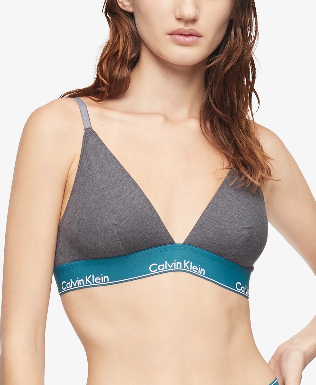 Podprsenka bez kostic CALVIN KLEIN (QF1061E-63), Velikost L, Barva tmavě šedá