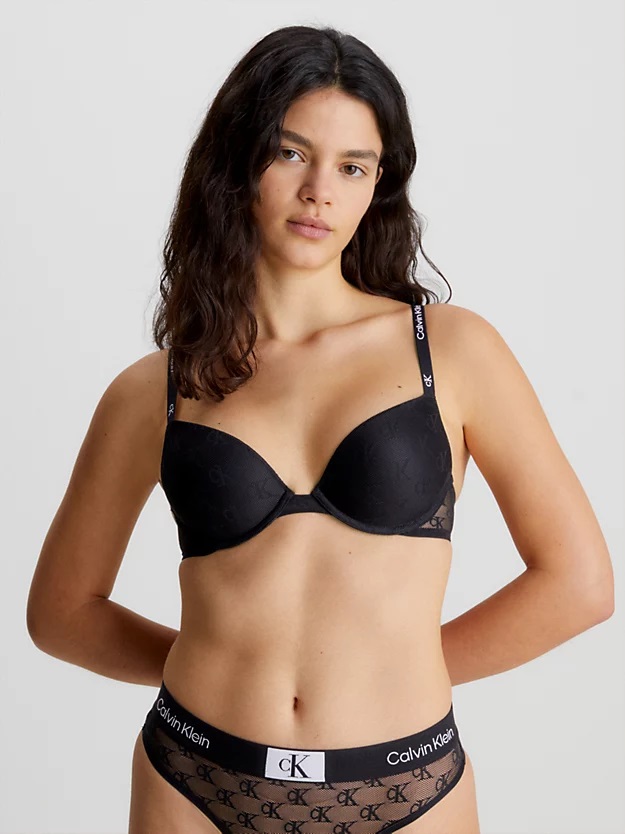 Podprsenka push up CALVIN KLEIN (QF7180E-02), Velikost 75C, Barva černá