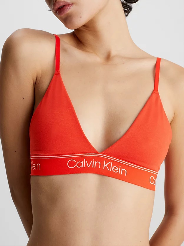 Podprsenka bez kostice CALVIN KLEIN (QF7186E-03), Velikost M, Barva červená