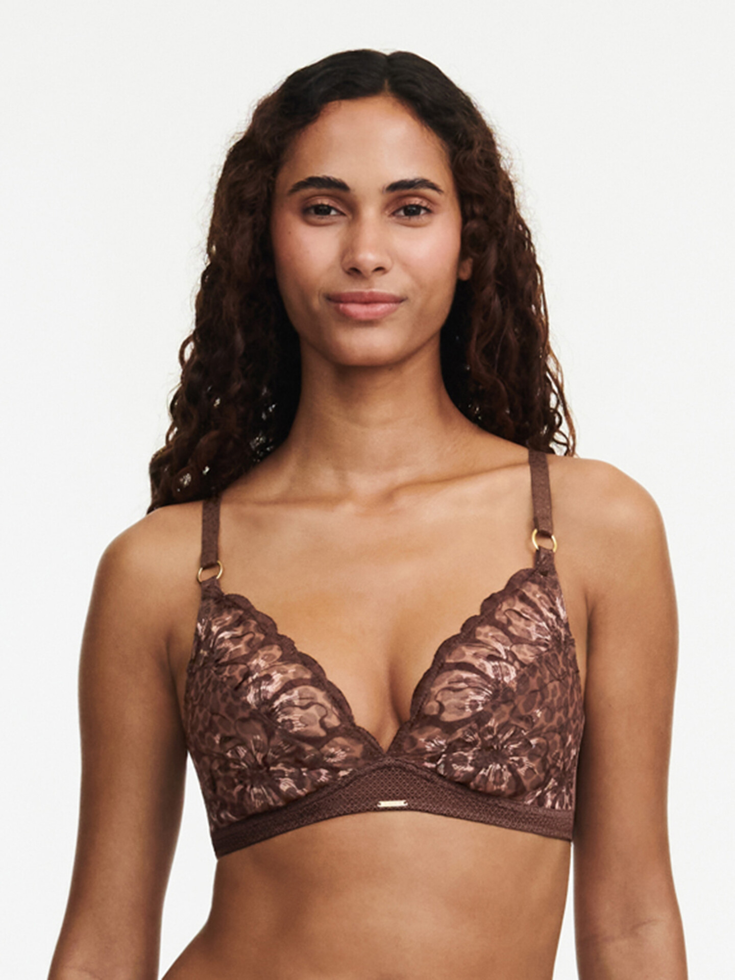 Podprsenka bralette CHANTELLE (12M8-05), Velikost S, Barva hnědá